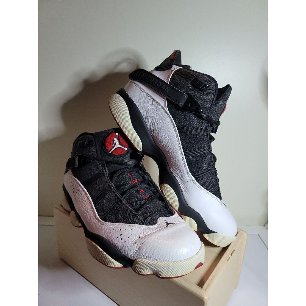 Jordan Men's 6 Rings Black Gym Red Size 7.5